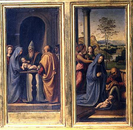 Presentation in the Temple and the Nativity a Fra Bartolommeo