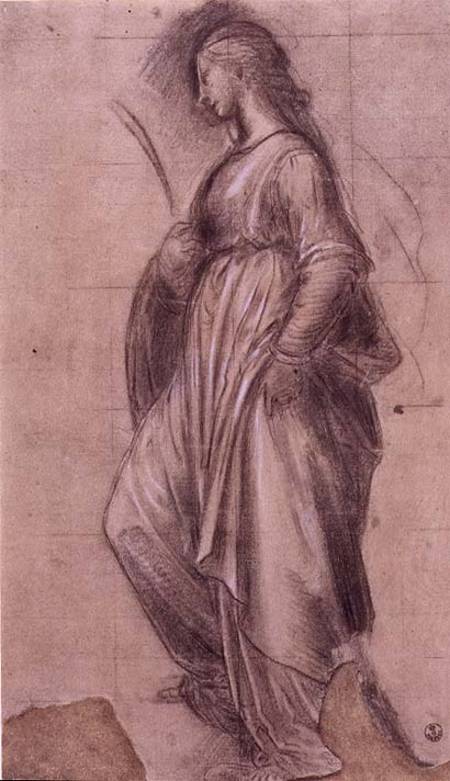 Study of St. Catherine of Alexandria (chalk with gouache on paper) a Fra Bartolommeo