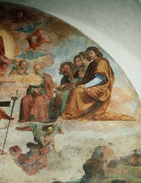 The Last Judgement, detail depicting the Apostles to the left of Christ