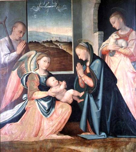 The Holy Family with St. Agnes a Fra da Pistoia Paolino
