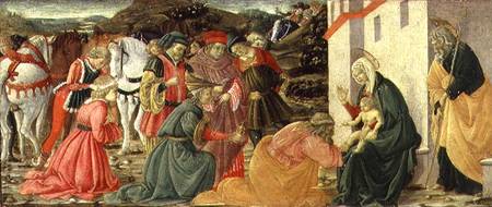 The Adoration of the Magi, a predella panel a Fra Diamante
