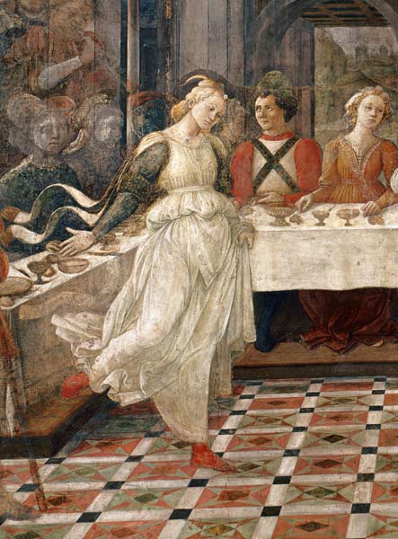 Salome dancing at the Feast of Herod, detail of the fresco cycle of the Lives of the SS. Stephen and a Fra Filippo Lippi