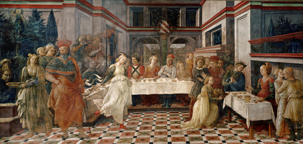 The Feast of Herod, from the cycle of The Lives of SS. Stephen and John the Baptist, from the main c a Fra Filippo Lippi