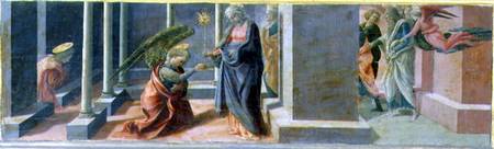 The Annunciation (predella of the Barbadori Altarpiece) a Fra Filippo Lippi