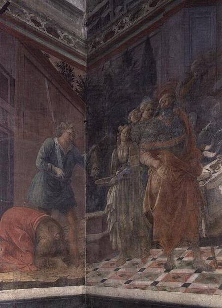 The Beheading of St. John the Baptist (fresco) a Fra Filippo Lippi
