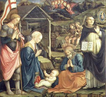 The Nativity with SS. Michael and Dominic a Fra Filippo Lippi
