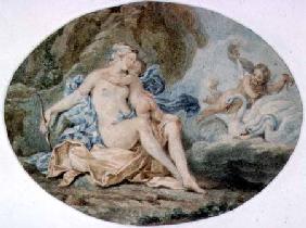 Venus Reclining on a Bank strewn with Drapery