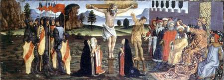 The Crucifixion, predella panel from the Tabernacle of the Sacraments a Francesco Botticini