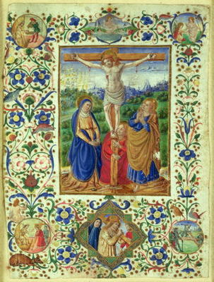 The Crucifixion surrounded by six medallions depicting six episodes from the Passion of Christ (vell a Francesco d'Antonio del Chierico