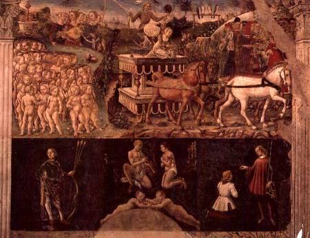 The Month of May: Triumph of Apollo and the Zodiac a Francesco del Cossa
