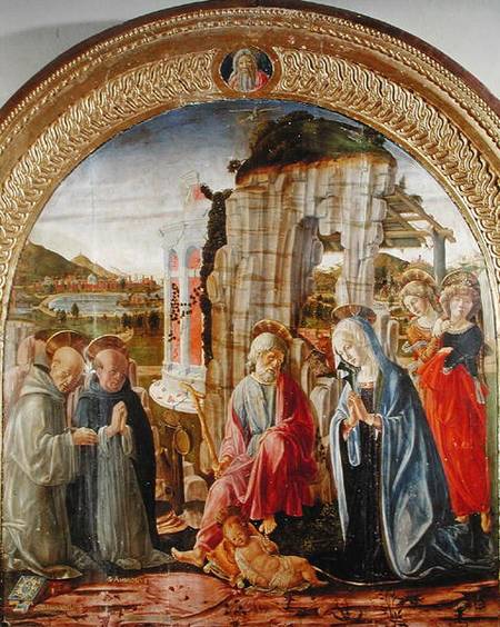 Adoration of the Child by St. Ambrose and St. Bernard a Francesco  di Giorgio Martini