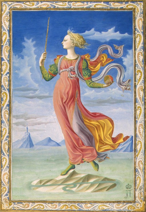 Allegory of Rome. Illustration for the manuscript De Secundo Bello Punico Poema by Silius Italicus a Francesco di Stefano Pesellino