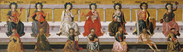 The Seven Virtues a Francesco di Stefano Pesellino