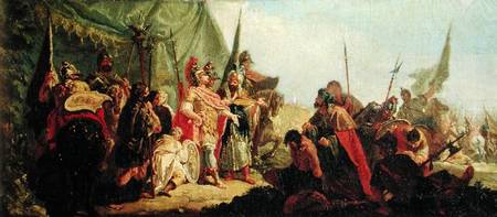 Alexander the Great (356-23 BC) and Porus a Francesco Fontebasso