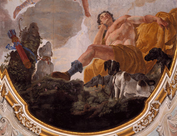 F.Fontebasso / Diana & Endymion, Detail a Francesco Fontebasso