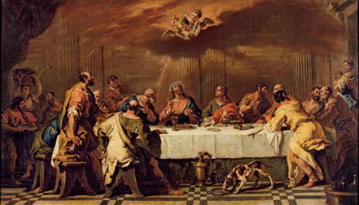 The Last Supper (oil on canvas) a Francesco Fontebasso