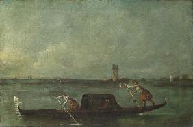 A Gondola on the Lagoon near Mestre