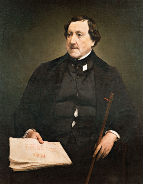 Portrait of the composer Gioachino Antonio Rossini (1792-1868) a Francesco Hayez