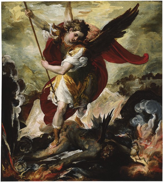 Saint Michael Vanquishing Satan a Francesco Maffei