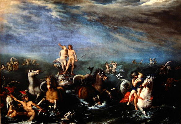 Triumph of Neptune (oil on canvas) a Francesco Napoletano