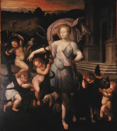 Allegorical portrait of Diane de Poitiers (1499-1566) a Francesco Primaticcio