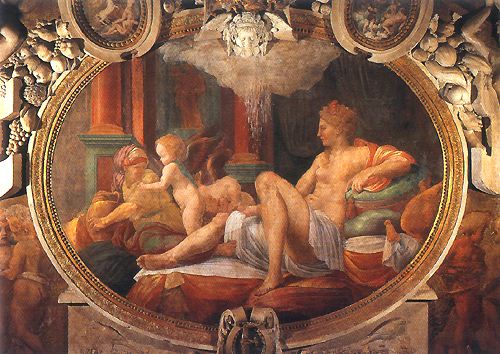 Danae, part from the fresco in the gallery of Franz I. in Fontainebleau a Francesco Primaticcio