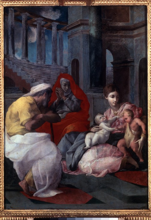 The Holy Family with John the Baptist and Saint Elizabeth a Francesco Primaticcio