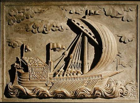 Detail of a Venetian warship from the Mausoleum of Girolamo Michiel a Francesco Segala