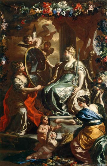 Allegory of a glorious reign a Francesco Solimena