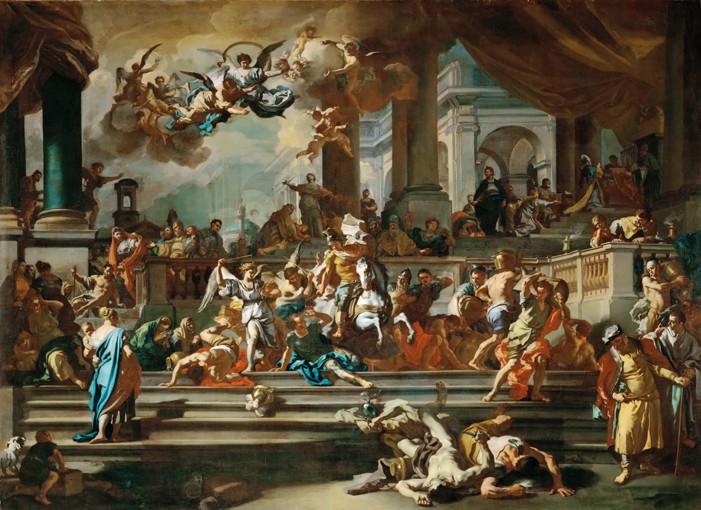 The Expulsion of Heliodorus from the Temple a Francesco Solimena