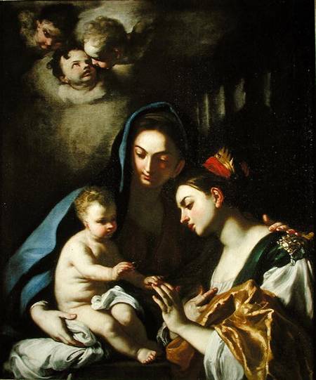 The Mystic Marriage of St. Catherine a Francesco Solimena