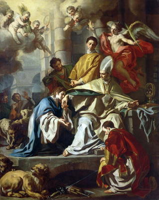 St. Januarius visited in prison by Proculus and Sosius a Francesco Solimena