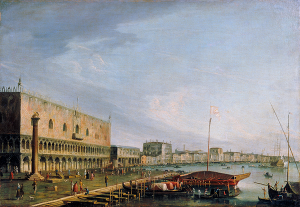 View of the St. Mark's Square with the Doges palace in Venice a Francesco Tironi