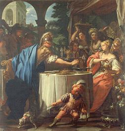 Das Festmahl von Antonius und Kleopatra.