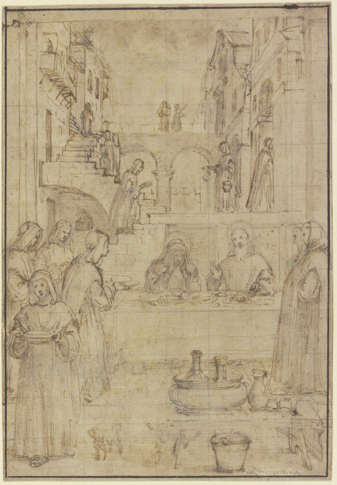 Christus zu Tische im Hause der Maria und Martha a Francesco Vanni