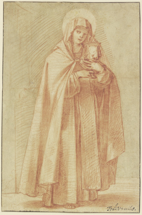 Die Heilige Klara, die Hostie tragend a Francesco Vanni