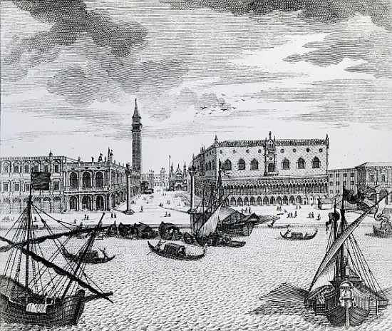 View of Piazza San Marco from the Bacino, Venice a Francesco Zucchi