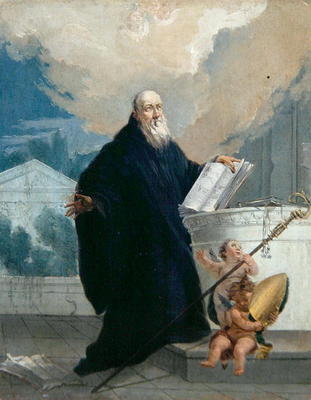 St. Benedict (oil on canvas) a Francesco Zugno