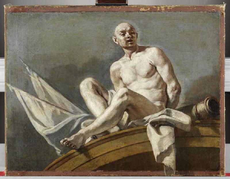 Supraporte mit einem gefesselten Sklaven. a Francesco (L'Abate Ciccio) Solimena