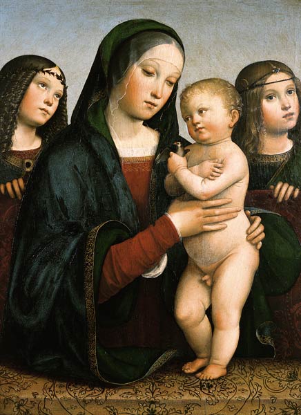 Madonna con bambino e 2 angeli a Francia, (alias Francesco Raibolini)