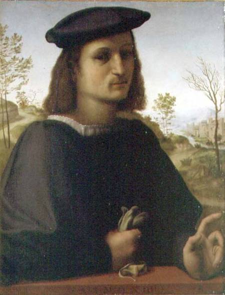 Portrait of a Youth with Gloves a Franciabigio eigentl. Francesco di Cristofano Big