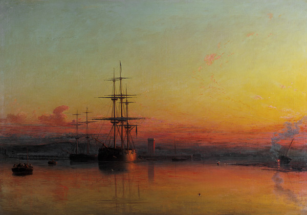 Dead Calm - Sunset at the Bight of Exmouth a Francis Danby