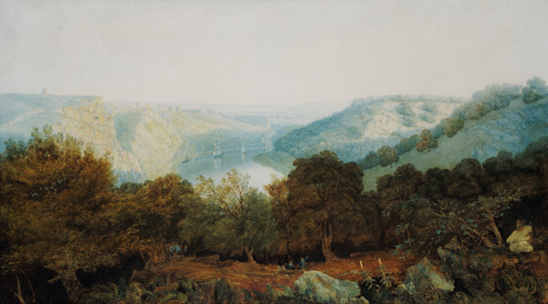 The Avon Gorge with Clifton and the Hotwells, Bristol  on a Francis Danby