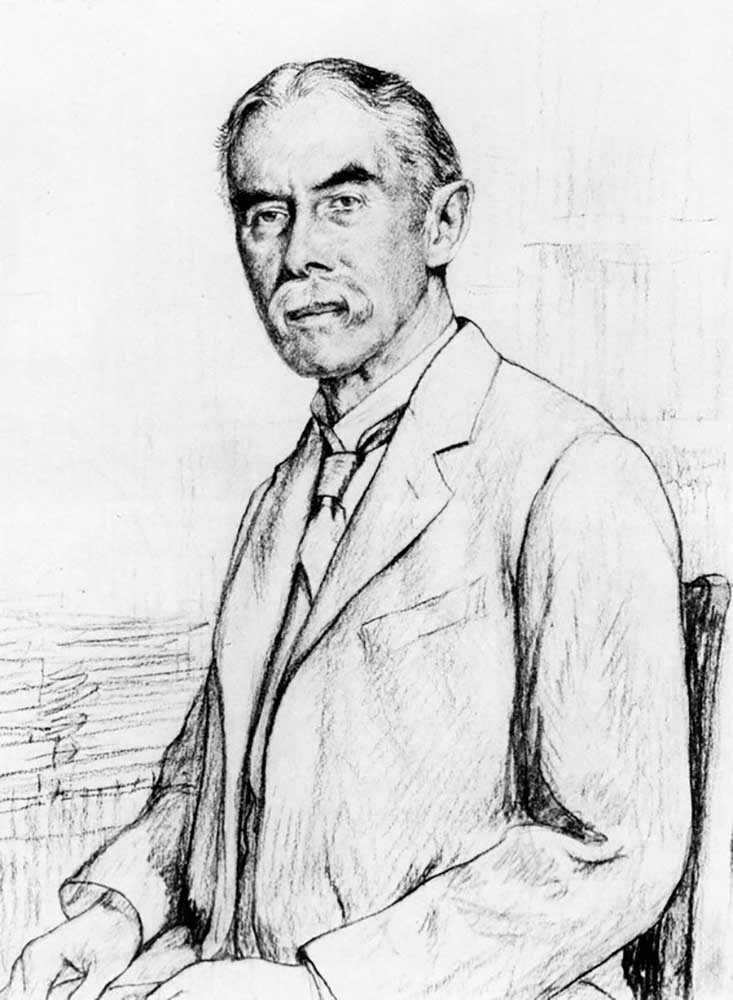 Portrait of Alfred Edward Housman (1859-1936) a Francis Dodd