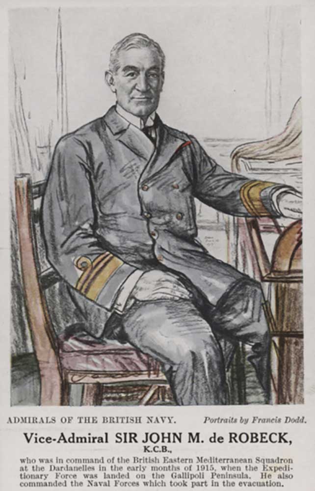 Vice-Admiral Sir John M de Robeck a Francis Dodd