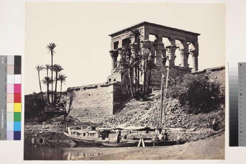 Der Kiosk des Trajan auf der Nilinsel Philae a Francis Frith