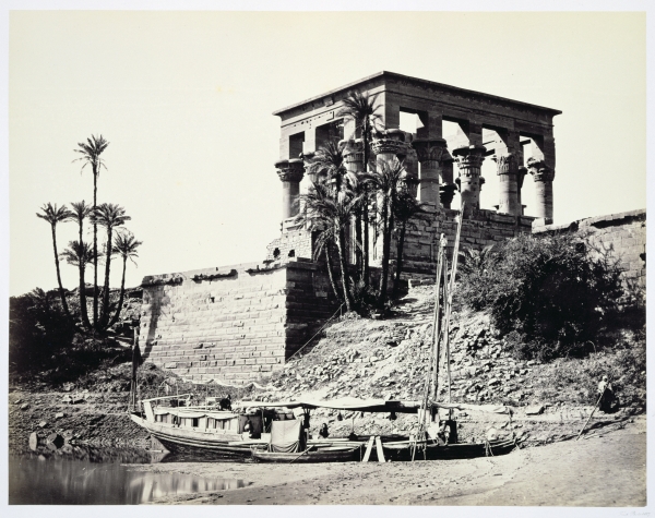 Kiosk of Trajan, Philae, Egypt, 1858 (b/w photo)  a Francis Frith
