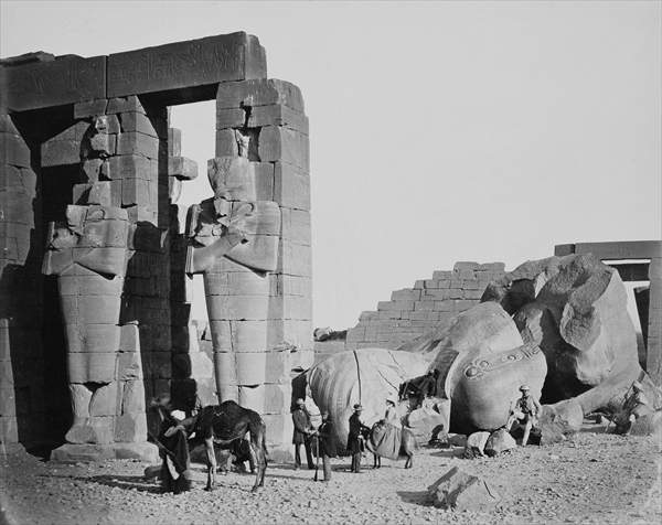 The Ramesseum, Thebes, Egypt, 1858 (b/w photo)  a Francis Frith