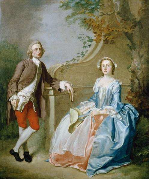 Portrait of a Gentleman and his Wife a Francis Hayman