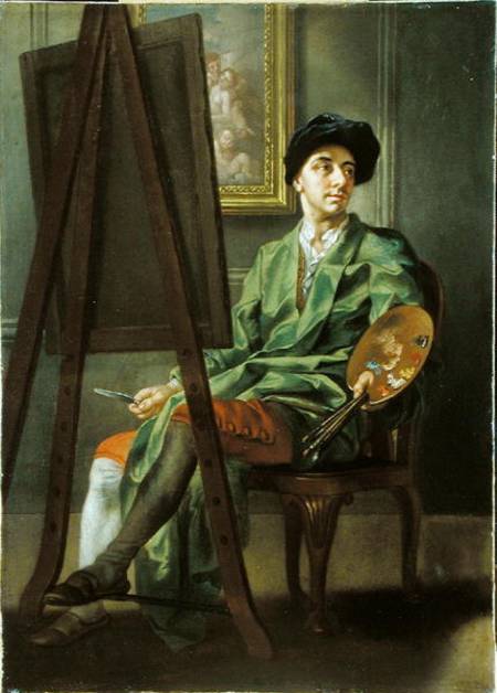 Portrait of the Artist at his Easel a Francis Hayman